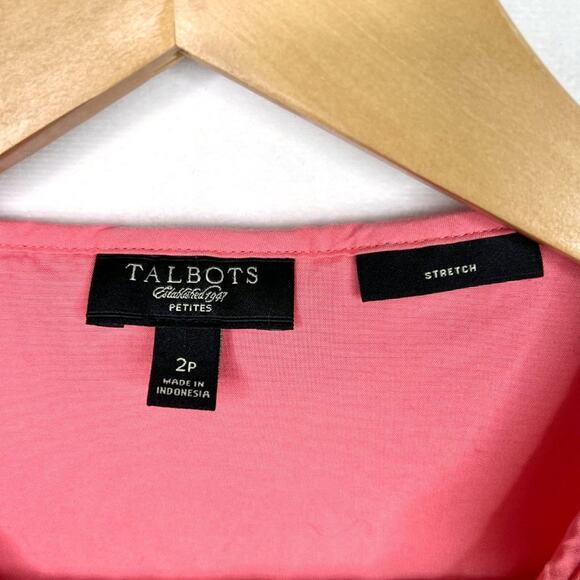Talbots Petites Pink Button Down Tank Top 2P - Picture 4 of 9